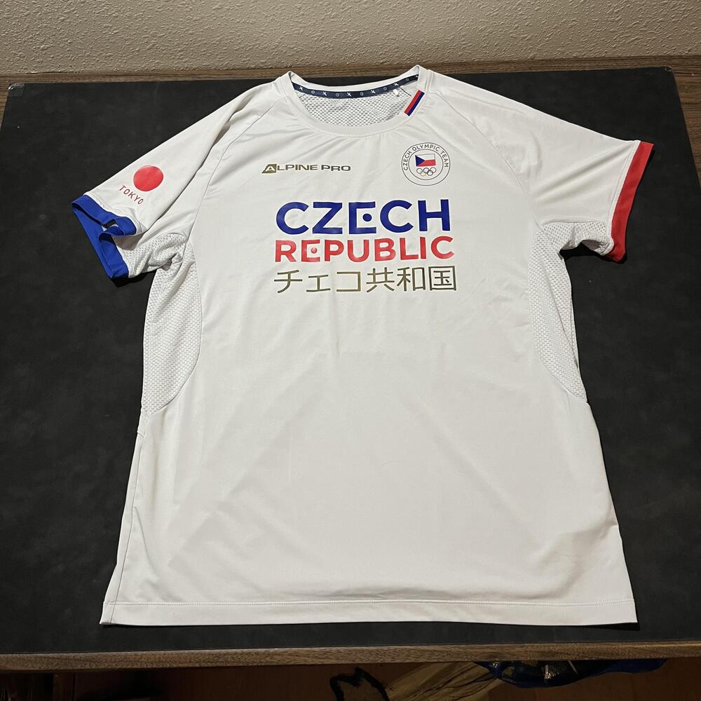 Czech Olympic Team Shirt Vintage Japan Tokyo Games Czech Republic Alpine Pro Men